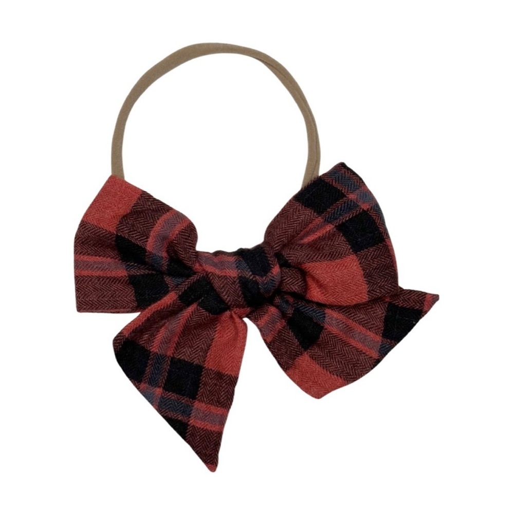 Wunderkin‎ Plaid Headband Bow